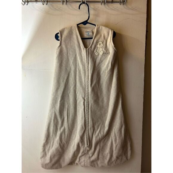 Halo Sleep Sack Beige Circles Teddy Bear M (6-12m) rn #102181 - Picture 1 of 7